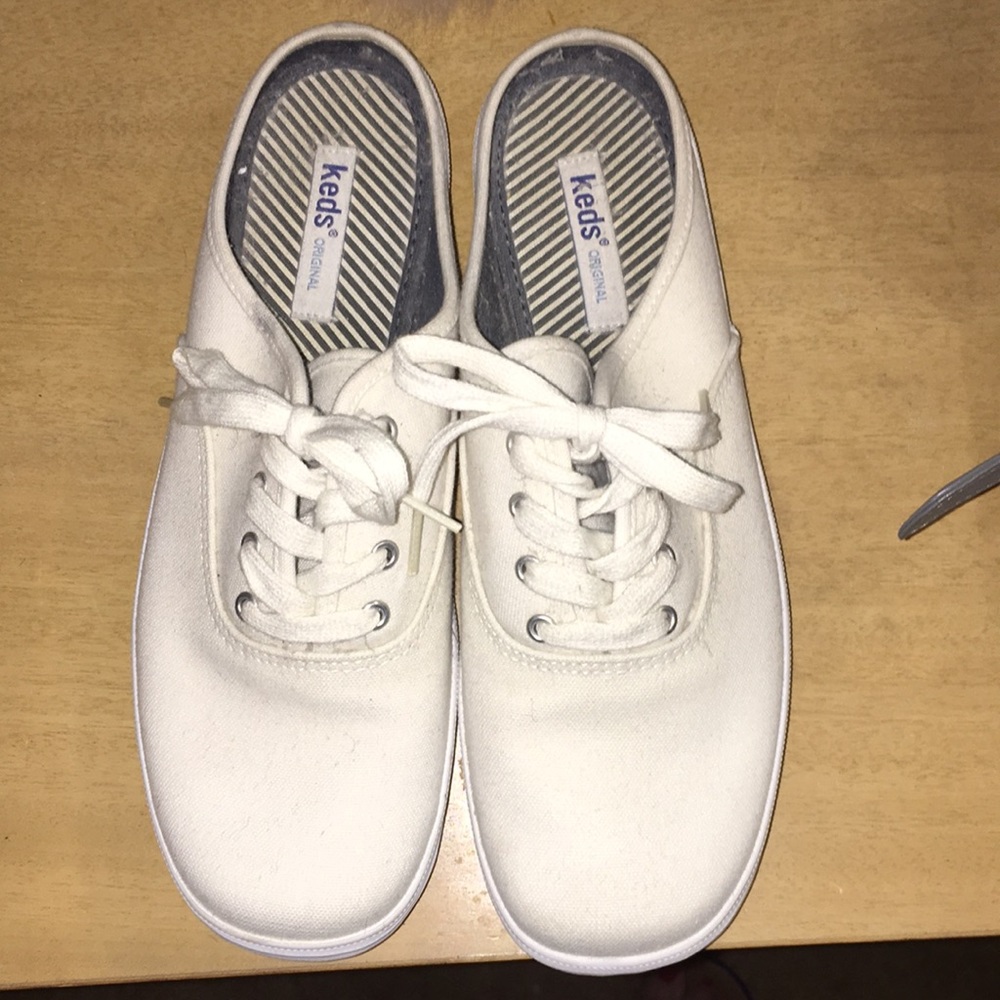 White Keds Mules